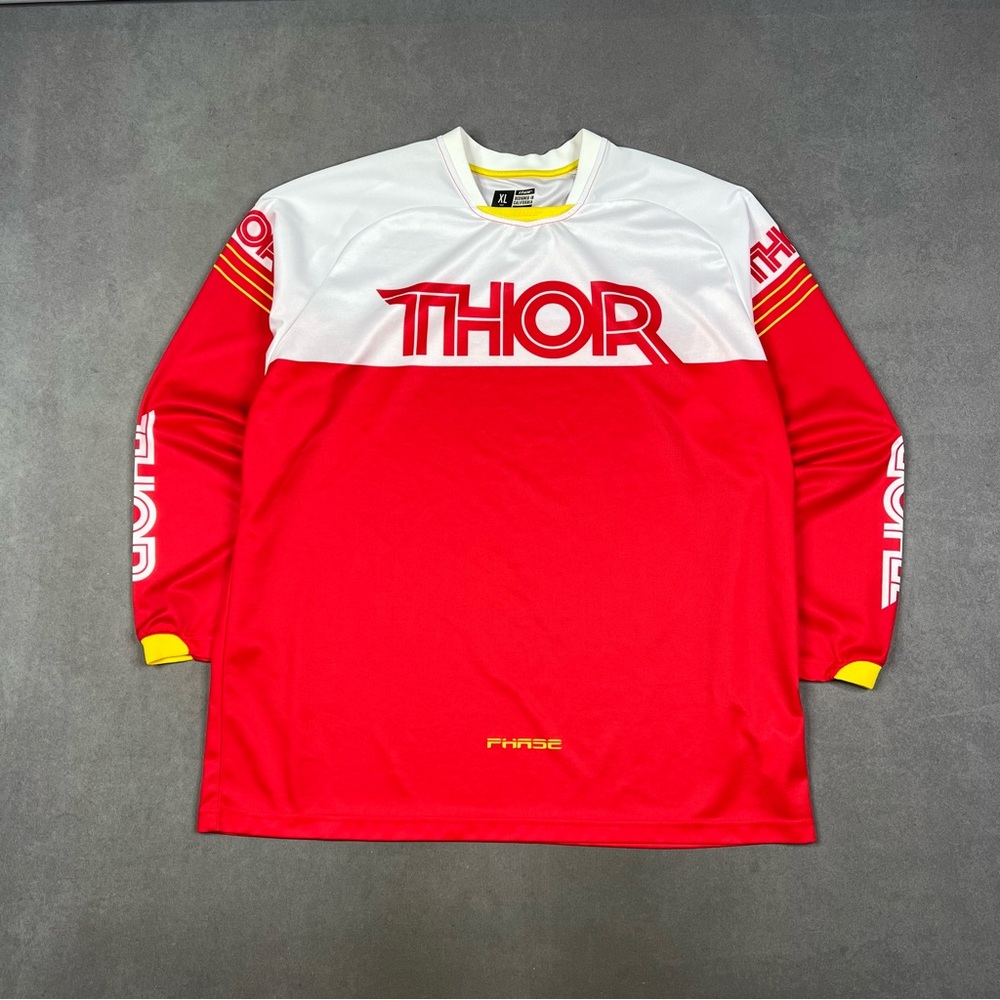 Thor Red and White Racing Jersey